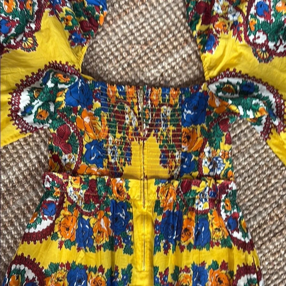 Cara Cara Yellow and Blue Casual Dress - Picture 3 of 3